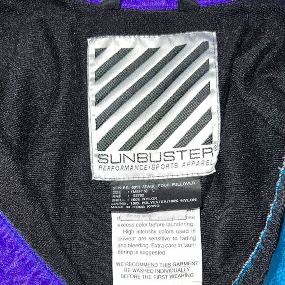 SALE ‼️‼️ Vintage 3/4 Zip Sunburster Performance Sports  Jacket Size Large - Picture 6 of 6